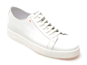 Pantofi OTTER albi, MYS03, din piele naturala