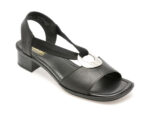 Sandale RIEKER negre, 626621, din piele naturala