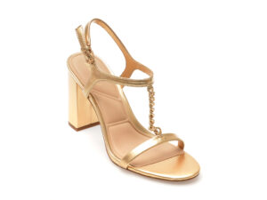 Sandale elegante ALDO aurii, CLELIA 715, din piele ecologica