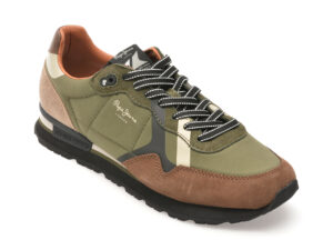 Pantofi sport PEPE JEANS kaki, MS40007, din material textil
