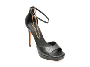 Sandale elegante ALDO negre, PRISILLA 007, din piele ecologica