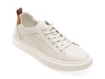 Pantofi OTTER albi, 3321, din piele naturala