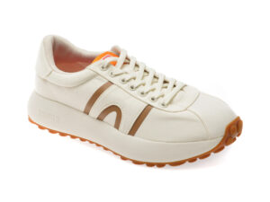 Pantofi sport CAMPER albi, PELOTAS ATHENS, din material textil