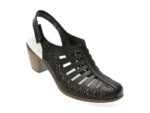 Sandale RIEKER negre, 40959, din piele naturala