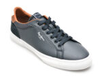 Pantofi PEPE JEANS bleumarin, KENTON COURT, din piele naturala