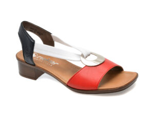 Sandale RIEKER rosii, 62662, din piele ecologica