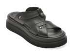 Sandale EPICA negre, 6060036, din piele naturala