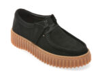 Mocasini CLARKS negri, TORHBEE, din piele intoarsa