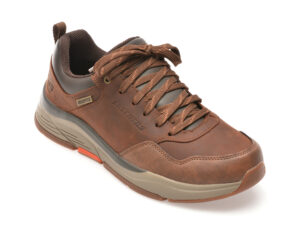 Pantofi sport SKECHERS maro, BENAGO, din piele naturala