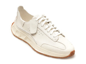Pantofi CLARKS albi, CRAFT SPEED, din piele naturala