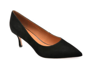 Pantofi EPICA negri, E7601, din piele intoarsa