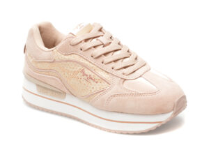 Pantofi PEPE JEANS roz, RUSPER GALA, din piele naturala