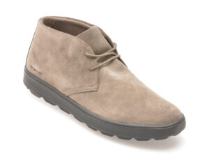 Ghete GEOX gri, U45GPB, din piele intoarsa