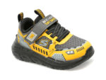 Pantofi sport SKECHERS galbeni, SKECH TRACKS, din piele ecologica