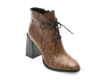 Botine EPICA maro, AY2063, din piele naturala