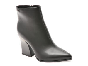 Botine elegante EPICA negre, 2557, din piele naturala