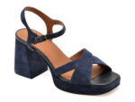 Sandale GEOX bleumarin, D45RHB, din piele intoarsa