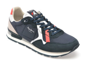 Pantofi sport PEPE JEANS bleumarin, BRIT ROAD M, din material textil