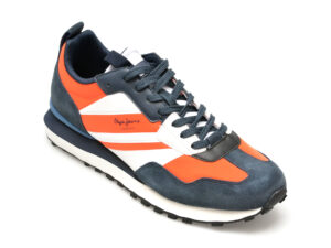 Pantofi PEPE JEANS bleumarin, FOSTER HEAT, din piele naturala