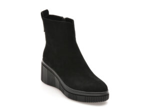 Ghete IMAGE negre, W575, din piele intoarsa