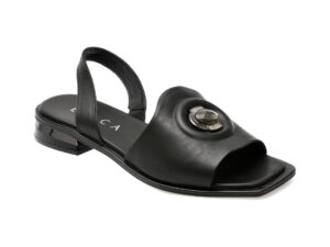 Sandale EPICA negre, 37217, din piele naturala