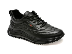 Pantofi OTTER negri, 8379, din piele naturala