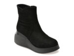 Ghete IMAGE negre, 131695, din piele intoarsa