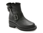 Ghete CLARKS negre, REBEBUC, din piele naturala