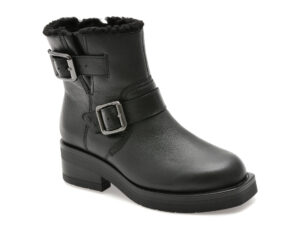 Ghete CLARKS negre, REBEBUC, din piele naturala