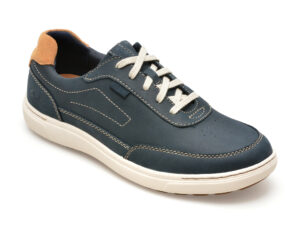 Pantofi CLARKS bleumarin, MAPSTONE TRAIL, din nabuc