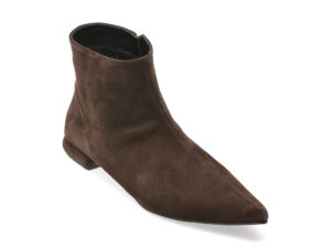Botine EPICA maro, 26025K, din piele intoarsa