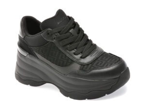 Pantofi ALDO negri, REXSON 001, din material textil si piele ecologica