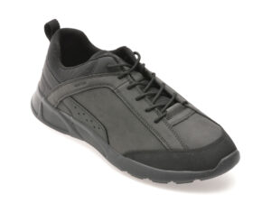 Pantofi GEOX negri, U45G7C, din piele ecologica