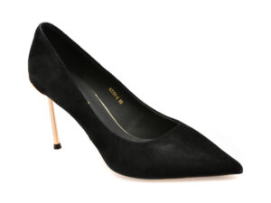 Pantofi eleganti EPICA negri, 2255, din piele intoarsa