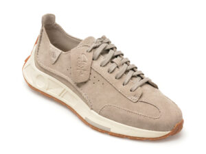 Pantofi CLARKS gri, CRAFT SPEED, din piele intoarsa