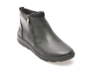 Ghete RIEKER negre, Z0060, din piele naturala