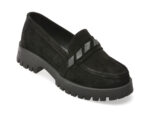 Mocasini IMAGE negri, BL2832, din piele intoarsa