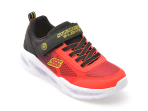 Pantofi sport SKECHERS rosii, METEOR-LIGHTS, din material textil