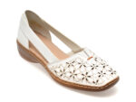 Pantofi RIEKER albi, 41356, din piele naturala