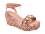 Sandale LAURA BIAGIOTTI roz, 8449, din material textil