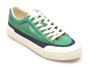 Pantofi PEPE JEANS verzi, BEN BAND, din material textil