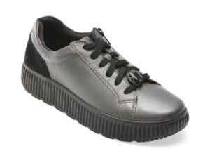 Pantofi GEOX gri, D46XFG, din piele naturala