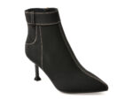 Botine elegante EPICA negre, 1678, din nabuc