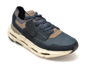Pantofi CLARKS bleumarin, NXE LO, din nabuc
