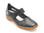 Pantofi RIEKER bleumarin, 41399, din piele naturala