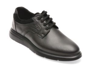 Pantofi OTTER negri, 3051, din piele naturala