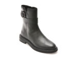 Ghete GEOX negre, D46WYD, din piele naturala