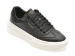 Pantofi sport SKECHERS negri, CORDOVA CLASSIC, din piele ecologica