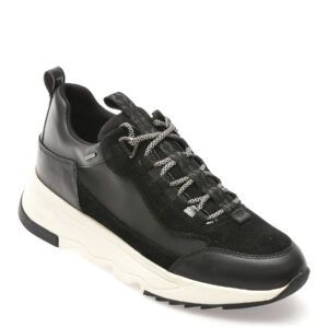 Pantofi GEOX negri, D26HXD, din material textil