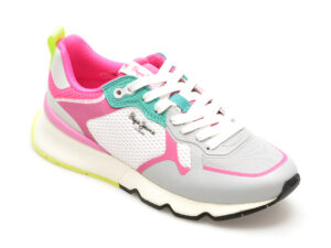 Pantofi sport PEPE JEANS gri, BRIT PRO FRESH, din material textil